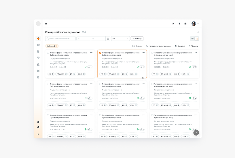 Экран дашборда электронного бюджета
