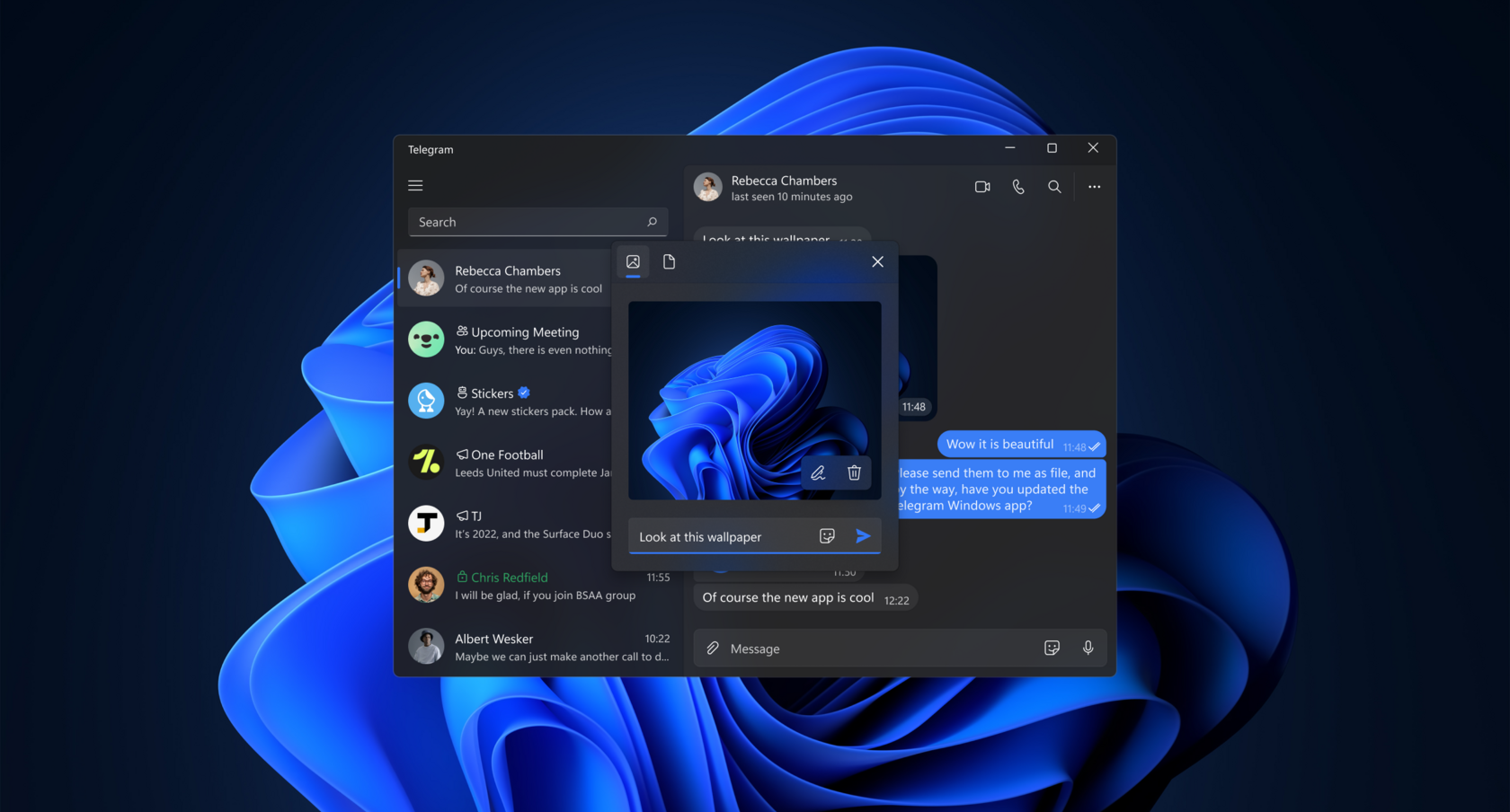 Экран Telegram для Windows